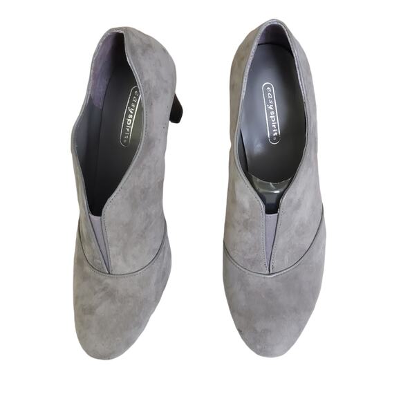 Easy Spirit Gray Suede Slip On  Ankle Boots 6 1/2 New In Box - Picture 1 of 10